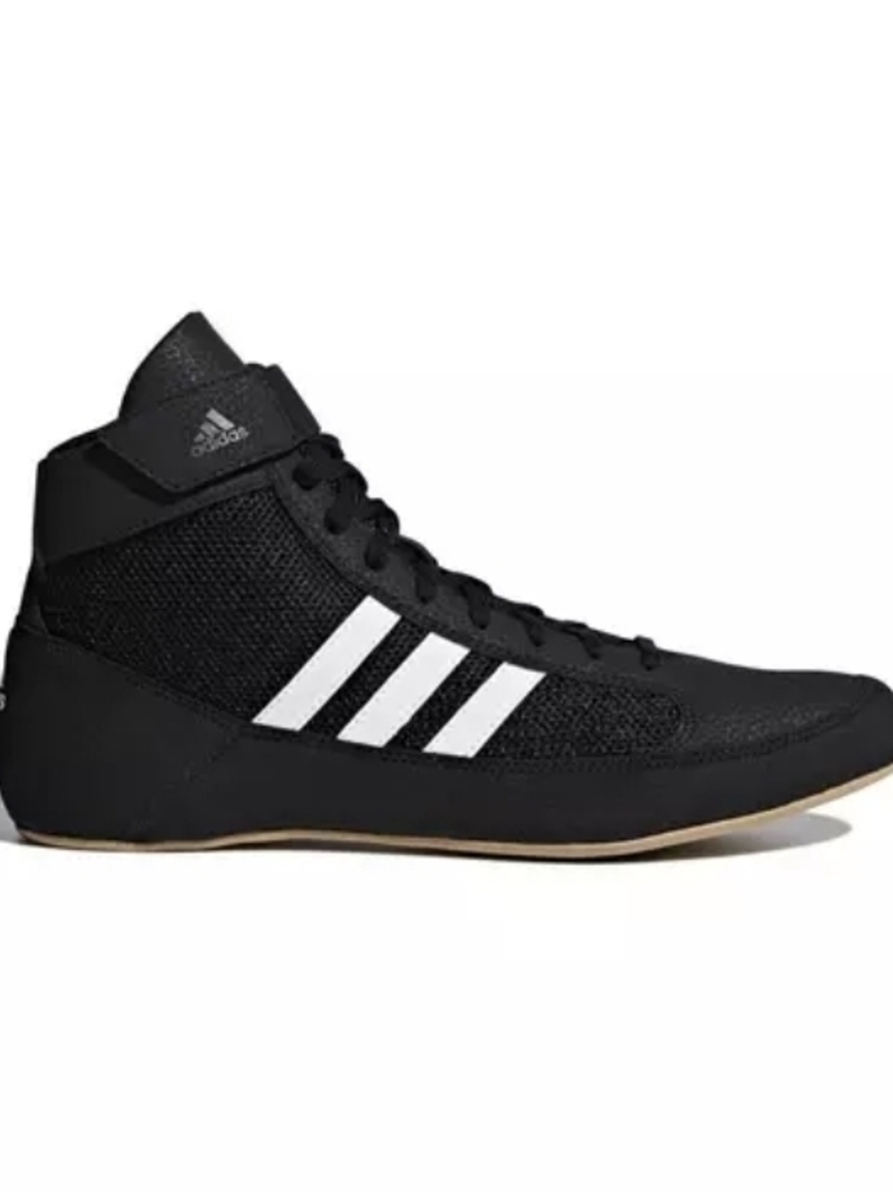 adidas Black and White High-Top Athletic Wrestling Shoe